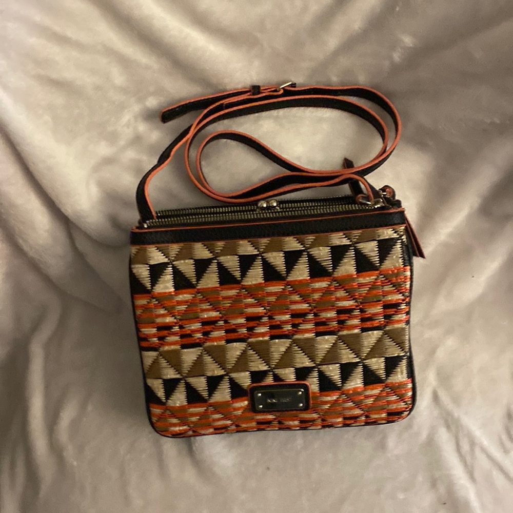 Nine West Art Deco Geometric Pattern crossbody bag
